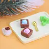 YQT mini helado de tostada diy resina comida juego accesorios miniatura casa de muñecas hecha a mano creativa escena adornos de escritorio