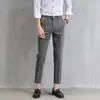 Pantalones Casuales de Pierna Recta Cortos Ajustados para Hombre de Primavera y Otoño Estilo Coreano Modernos Pantalones de Traje Fluidos para Hombre