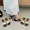 Pantuflas de Suela Gruesa con Lazo Floral para Mujer, Nuevo Estilo Verano 2026, Frescas y Sencillas, Adecuadas para Combinar con Vestidos, Sandalias de Plataforma Deslizantes