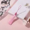 Novos acessórios de marcadores de página com borla de bola de rosca longa, materiais para artesanato de nó chinês, atacado do fabricante