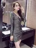 Nuevo Vestido Sexy 2026 para Mujer, Atuendo de Otoño, Elegante Ajustado, Vestido Corto Bodycon, Atuendo para Discoteca