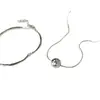 Pulsera Onihan S925 de plata esterlina con diseño de serpiente, bola redonda, cadena de hueso, combinable con todo, anillo plisado y giratorio para mujer.