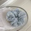 Goma para el pelo de gasa suave bordada floral estilo coreano para mujer, suave y fresca, adecuada para coletas bajas y moños