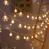 Fio de luz solar para acampamento ao ar livre, decoração de atmosfera de Natal para barraca, luz de estrela com LED, luzes de Ano Novo, luz noturna