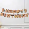 Set de Globos de Cumpleaños Más Vendidos Transfronterizos Bandera de Pancarta de Capibara Decoración de Fiesta Montaje de Escena Globos para Niños