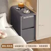 Mesita de noche ultradelgada para dormitorios pequeños en casas pequeñas, madera maciza, venta caliente 2026, mueble para huecos estrechos de 20 cm, estante de almacenamiento de 30 cm