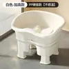 Tina de Baño de Asiento sin Esfuerzo para Mujeres con Asiento, Tina Sensible a la Temperatura, Tina para Lavado de Glúteos, Dispositivo de Remojo para Hemorroides y Próstata para Hombres, Limpiador de Partes Íntimas
