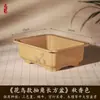 Maceta Rectangular Pequeña de Resina para Uso Doméstico, Cerámica de Imitación Arena Púrpura, Adecuada para Plantas Verdes, Bonsái de Árbol de Banyan, Venta al por Mayor