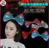 Nova tiara criativa com laço luminoso, pisca-pisca com lantejoulas do Mickey, acessórios de maquiagem e vestuário para adultos e crianças, fabricante, lote