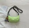 Bolsa de Lona para Dumpling com Design de Nicho, Bolsa de Axila Estilo Coreano Influenciador da Internet, Bolsa Meia-Lua, Bolsa Leve Casual para Ombro e Transversal Feminina