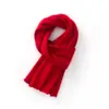 Cachecol de Caxemira Outono e Inverno para Homens e Mulheres, Quente Novo Tricotado Versátil Grosso Lã Pura Cor Sólida Cachecol Longo