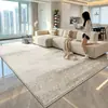 Tapete estilo italiano, minimalista, sem lavagem para salas de estar e quartos, adequado para sofás e mesas de centro, à prova d'água e resistente a manchas, com toque luxuoso, fácil de limpar e design espesso de cobertura total