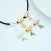 Aleación Electroforesis Alta Retención de Color Colgante de Bambú Colgante Hoja de Bambú Agujero Pasante Accesorios Pulsera Estilo Antiguo DIY Cuentas Sueltas Accesorios Espaciadores