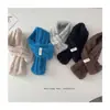 Bufanda de Punto Coreana Nueva para Niños Otoño e Invierno 2025 Etiqueta de Moda Calentador de Cuello de Hilo Rizado para Niños y Niñas Venta al por Mayor