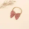 Diadema para el Cabello de Niños con Lazo de Tela Nueva Transfronteriza Diadema para Bebé de Color Caramelo Europea y Americana Diadema Fina de Nylon