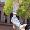 Guantes de Protección Solar para Mujer, Específicamente para Conducir en Verano, Estilo Delgado y Corto, Adecuados para Montar Bicicletas Eléctricas, Parasol, Seda de Hielo, Sin Dedos, Cubren el Dorso de la Mano, Prevenir Quemaduras Solares