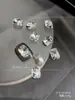 Joyería de Pedrería K9 de Alta Calidad con Parte Trasera Puntiaguda para Uñas, Pedrería Transparente Blanca tipo Caramelo de Roca Deslumbrante, Pedrería Irregular Apilada en Ángulo Recto Largo, Bolas de Pedrería para Uñas al por Mayor