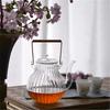 Tetera de Vidrio Transparente Resistente al Calor con Patrón de Solapa de Crisantemo Estufa Eléctrica Rompe-Té Hervidor de Rayos Hervidor de Alto Borosilicato Juego de Té