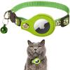 Localizador Airtag para Gato Huella de Patita Collar Reflectante Anti-Pérdida con Cascabel Gato Manzana Rastreador Mascota