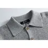 Cardigan de Tricô Masculino Outono Retrô Estilo Lazy Old Money, Gola Lapela com Botões, Top Versátil Casual Retrô