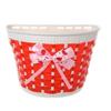 Cesta trenzada semi-artesanal para scooter pequeño, cesta de coche boutique antipresión, cesta trenzada de plástico, accesorios de coche para niños