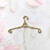 6,5cm Cabide de Roupas Roupas de Boneca Mini Suporte de Roupas Metal Vintage Palito Boneca Roupa Pequena 6 Cabide de Boneca BJD