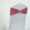 Correas de Hebilla de Diamante Gratis de Amazon Transfronterizas Funda Elástica para Silla de Hotel Boda Anillo de Correa de una Sola Capa Mariposa