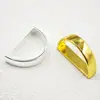 Anillo para Servilletas Semicircular de Aleación Nueva Electrochapada Boutique Transfronterizo Forma de D Simple Metal Hotel Decorativo Hebilla de Anillo para Servilletas