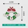 Joyería Hecha a Mano DIY Aleación Goteo de Aceite Serie Navideña Cascabeles Papá Noel Reno Colgante Accesorios Material Colgante