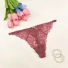 Nova Calcinha de Renda Multicor com Renda Vazada, Cintura Baixa, Sexy, Fashion, Ultrafina, Sem Costura, Tanga Puro Desejo com Laço