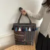 Bolsa Grande de Estilo Étnico Dai, Bolso de Hombro Artístico Retro para Viajes en Xishuangbanna para Mujer, Bolsa de Brocado Zhuang de Guangxi