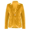 Chaqueta de Traje Elegante de Color Puro, Nueva Moda Otoño e Invierno para Mujer, Transfronteriza Europea y Americana de Amazon 2025