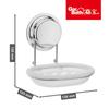 Soporte para Jabón de Doble Capa con Ventosa Sin Perforación Jabonera Estante de Almacenamiento Colgante de Pared para Baño Escurridor