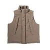 Chaqueta Acolchada de Algodón con Cuello Vertical Estilo Japonés Chaleco para Hombre Otoño e Invierno Marca Trendy Ropa de Trabajo Hombro Casual Combinable Suelto Sin Mangas Chaqueta Acolchada de Algodón