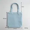 Bolsa de Lona Estilo Ins Bolsa Carteiro Bolsa de Lona Lisa DIY Pintada à Mão Colorida Sacola de Compras Colorida Bolsa de Lona de Algodão Colorida