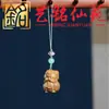 Escultura de Sândalo Verde Coelho da Sorte Lanyard para Celular Pingente Cartoon Acessórios Pingente de Madeira DIY para Homens e Mulheres Pingente para Bolsa