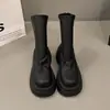 Nuevo Estilo Otoño/Invierno Estilo Británico Suela Gruesa 2026 Dr. Botines Martens para Mujer Versátiles Adelgazantes Botines Cortos Estilo Francés Adelgazantes