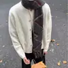 Suéter de Punto Gris con Cuello Redondo Estilo Old Money para Hombre, Atuendo de Primavera y Otoño, Chaqueta Estilo Chanel, Suéter Cardigan Relajado y Perezoso