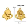 Acero Inoxidable Oro 18K Flor Corazón Cabeza de Toro Cangrejo Colgante DIY Collar Pulsera Colgante Accesorios Básicos Mayoreo