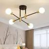 Lustre nórdico simples de teto para sala de estar, restaurante, estilo americano, luz de ferro, luxo, estudo, quarto, lustre criativo