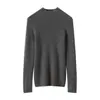 Outono/Inverno 2025 100% Caxemira Pura Oferta Especial Novo Estilo Suéter Feminino Elegante Temperamento Camada Interna Ajustado Manga Longa Camada Base