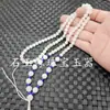 Xinjiang Hotan Jade Branco Contas Redondas Pingente de Jade Corda Jade Branco Neve Dourado Pingente de Bambu de Jade Contas Antigas Corrente para Suéter