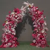 Nuevo Arco de Hierro para Bodas Soporte de Flores Forma de Cuerno Puerta Decoración de Boda al Aire Libre Arco Decoración de Fondo de Boda