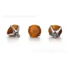Guanzhiniu F136 / G23 Aleación de Titanio Cuatro Garras Piedra Natural Rosca en la Cabeza Pendientes Joyería para Piercings Accesorios