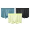 Ropa Interior Avanzada Sense de Secado Rápido Fina de Seda de Hielo para Hombre, Ropa Interior sin Costuras Transpirable de Malla para Hombre, Cajas, Tres Cajas