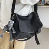 Bolso Cruzado de Lona para Hombre de Gran Capacidad Bolso Mensajero Simple Casual Ins Bolso de Hombro para Libros de Estudiante Sachel para Hombre
