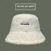 Sombreros de Otoño e Invierno para Mujer, Sombreros de Marca Tendencia Estilo Coreano, Sombreros Cubeta Cálidos de Felpa de Lana de Cordero Estilo Japonés, Sombreros de Pescador Versátiles