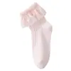 Calcetines para Bebé 2026 Primavera y Otoño Algodón Peinado Transpirables Serie Crema Calcetines de Baile de Princesa para Bebé Calcetines de Encaje