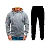 Nuevo Sudadera con Capucha para Hombre con Cremallera Lateral Única y Tela de Terciopelo Floral Catiónico Conjunto de Sudaderas