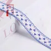 Cinta jacquard de cuadros de corazón de doble color de 2,5 cm para ropa, decoración del hogar y decoración DIY de cortinas G3671